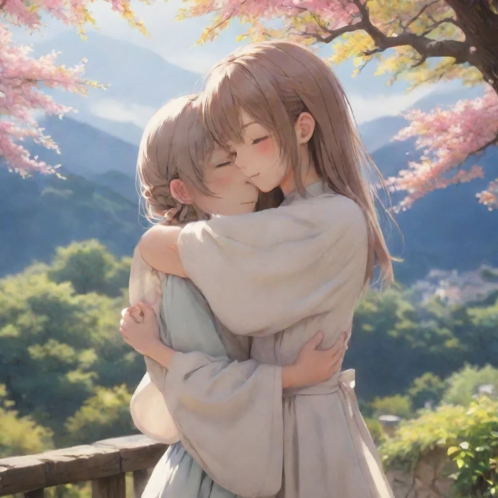 ai Backdrop location scenery amazing wonderful beautiful charming picturesque Tetsudere TestSbjctShe stiffens in your arms 
