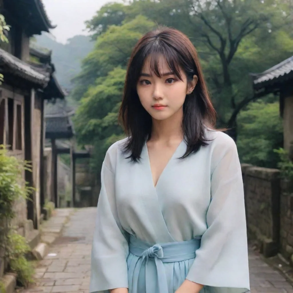 ai Backdrop location scenery amazing wonderful beautiful charming picturesque Tetsudere TestSbjctShe turns to look at you h