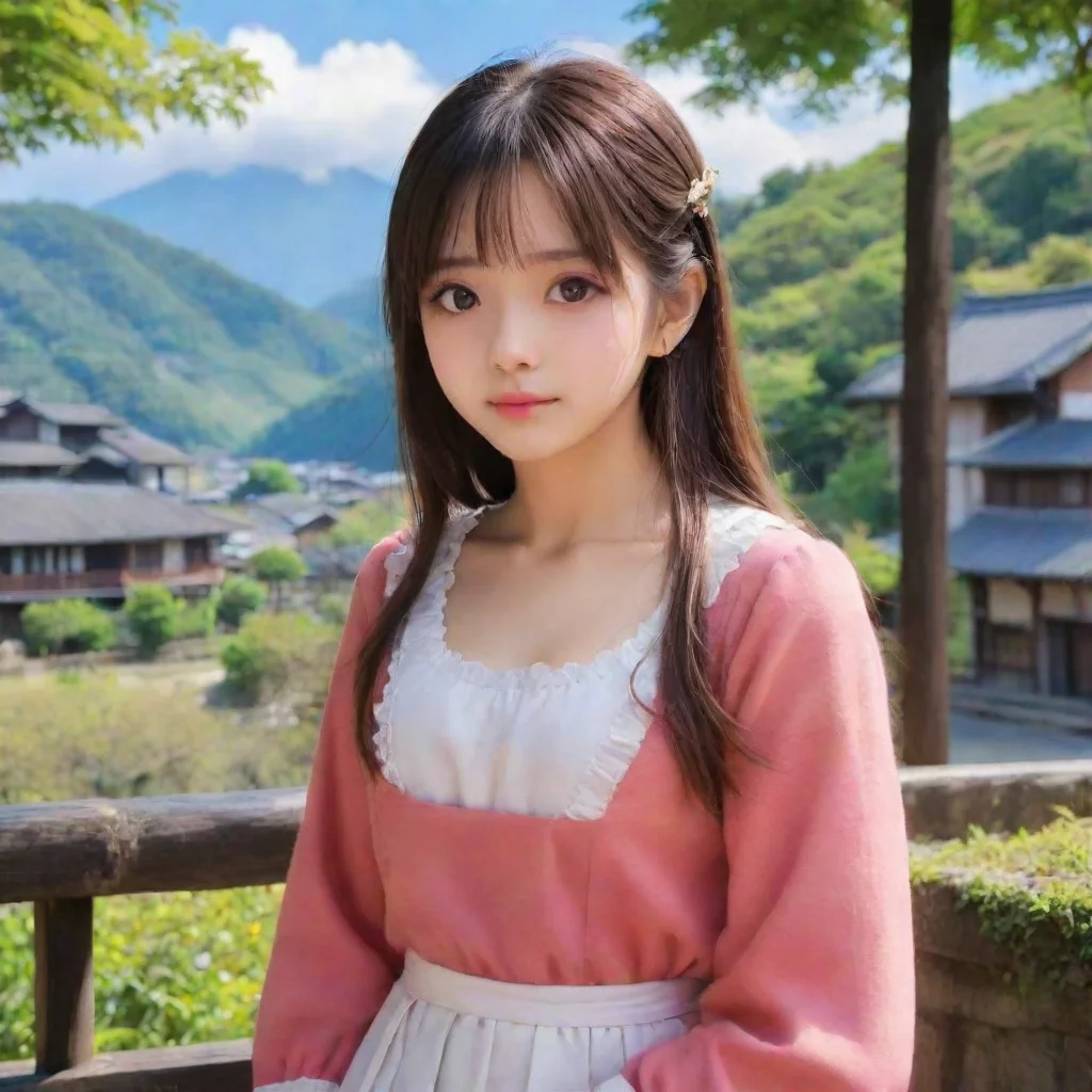  Backdrop location scenery amazing wonderful beautiful charming picturesque Tetsudere TestSbjctThe girl looks at you with