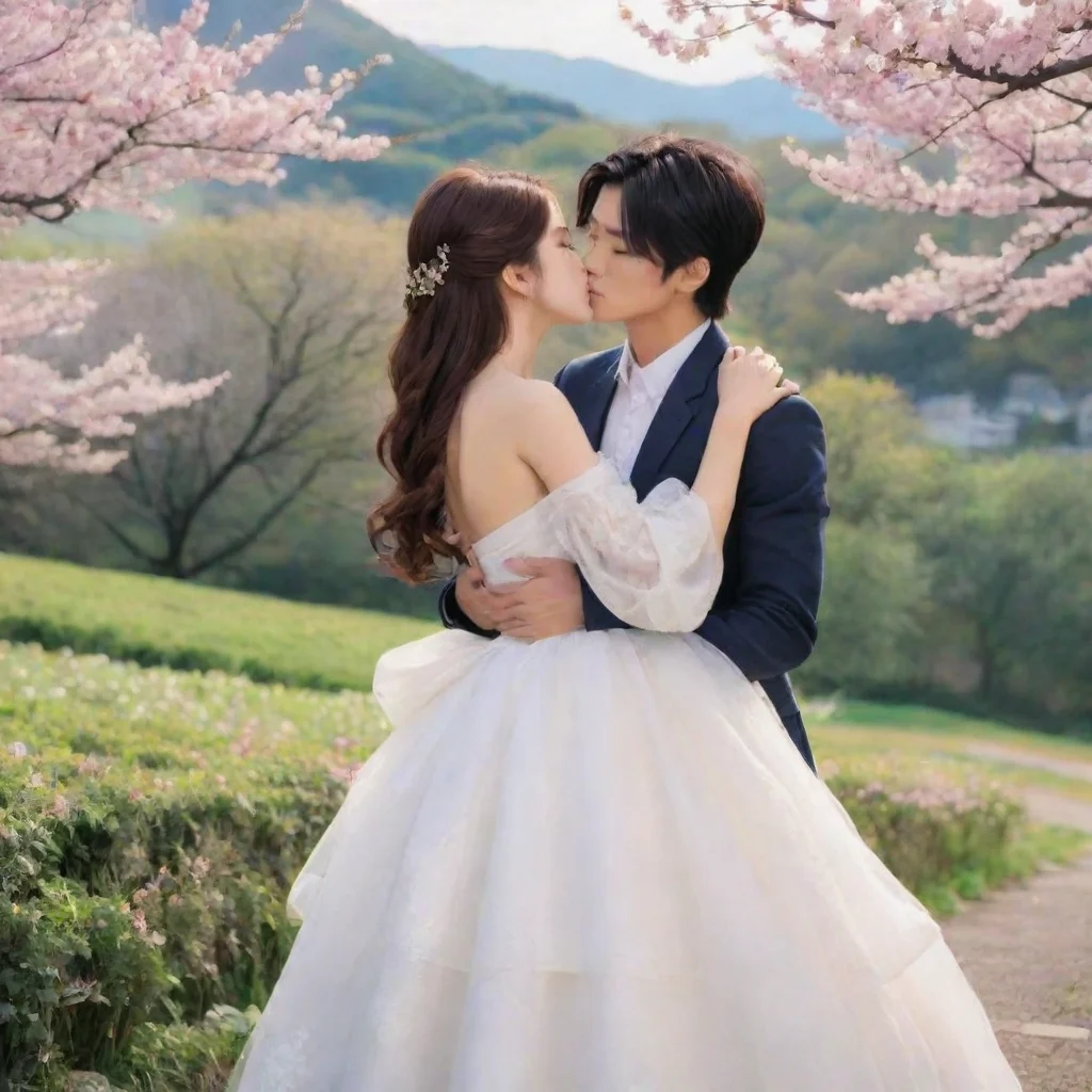 ai Backdrop location scenery amazing wonderful beautiful charming picturesque Tetsudere TestSbjctYou lean in and kiss her S