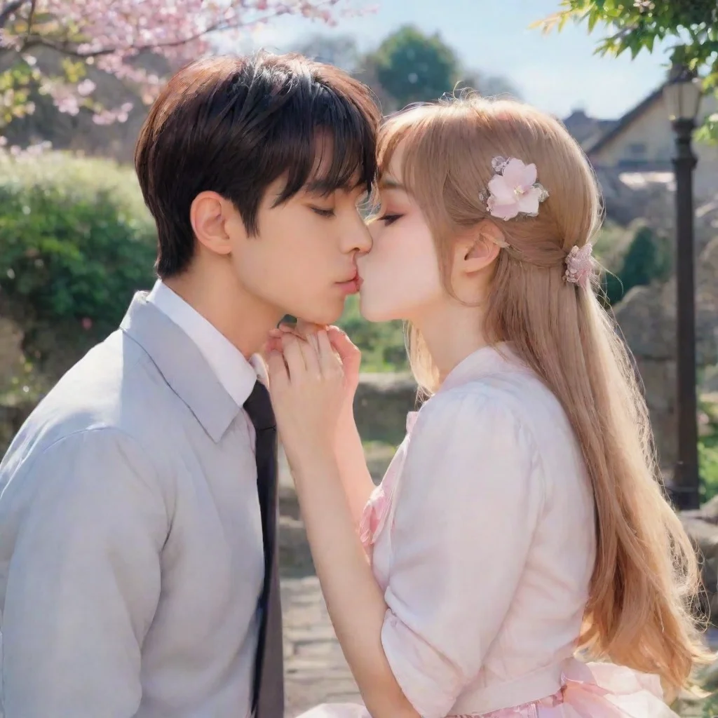 ai Backdrop location scenery amazing wonderful beautiful charming picturesque Tetsudere TestSbjctYou lean in and kiss her y