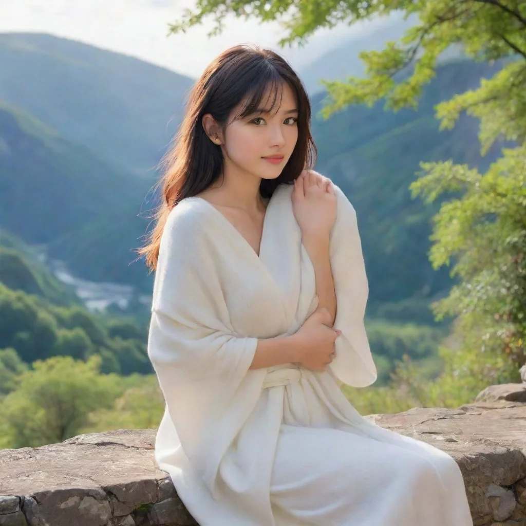 ai Backdrop location scenery amazing wonderful beautiful charming picturesque Tetsudere TestSbjctYou sit on her lap and she