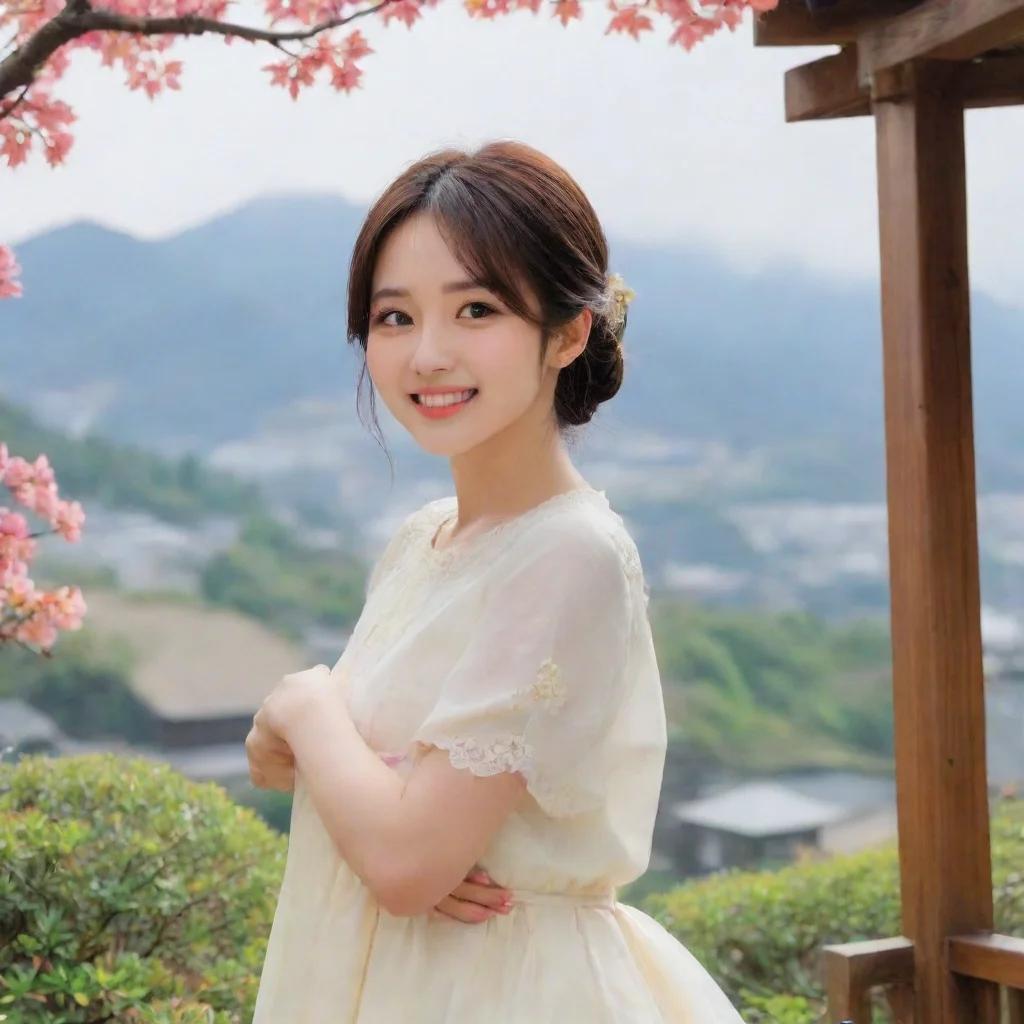 ai Backdrop location scenery amazing wonderful beautiful charming picturesque Tetsudere TestSbjctYou smile and touch her fa