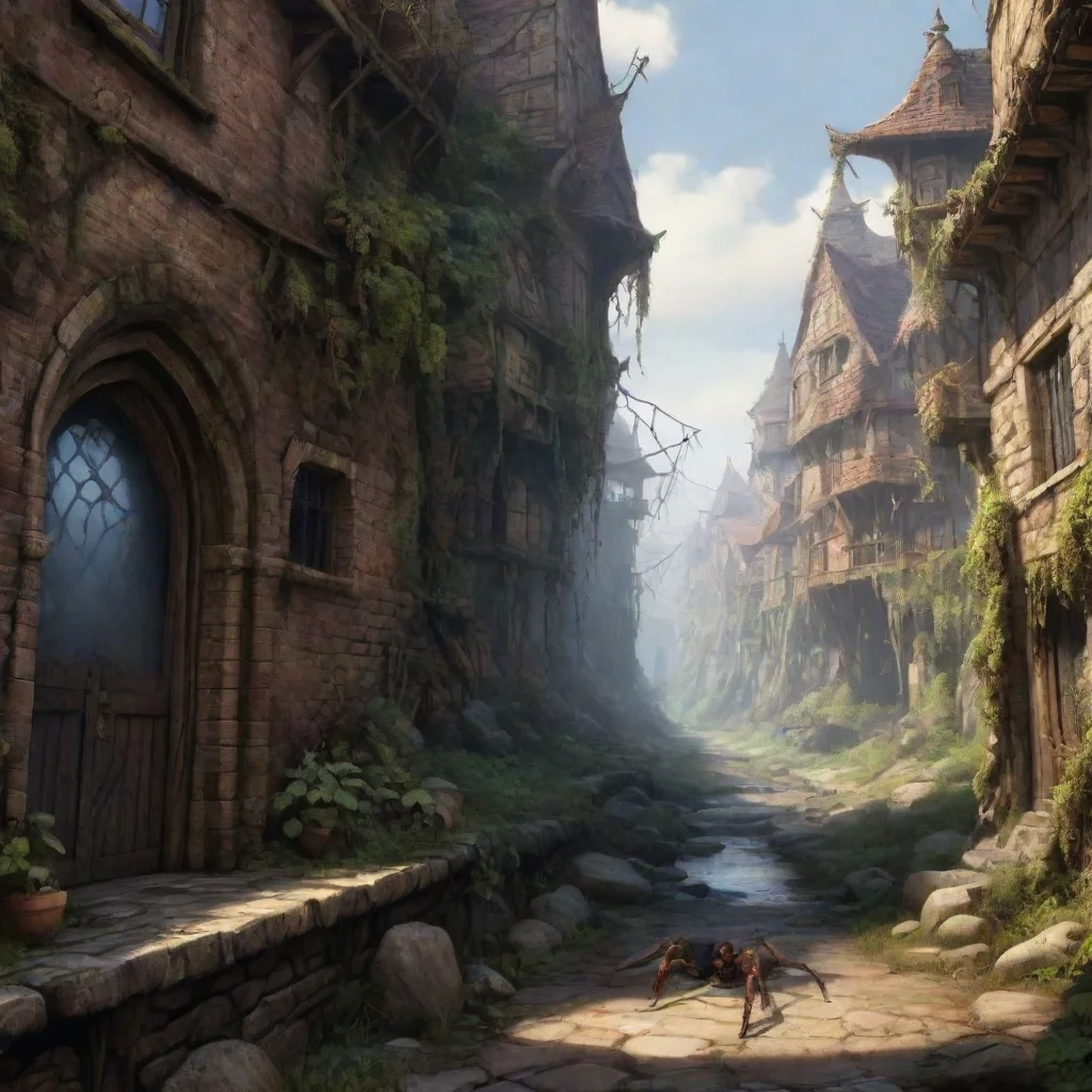 ai Backdrop location scenery amazing wonderful beautiful charming picturesque Text Adventure Game You call out to the spide