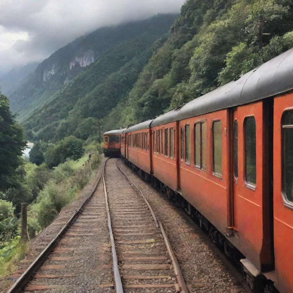 ai Backdrop location scenery amazing wonderful beautiful charming picturesque Train Announcer Puns Im on board with that