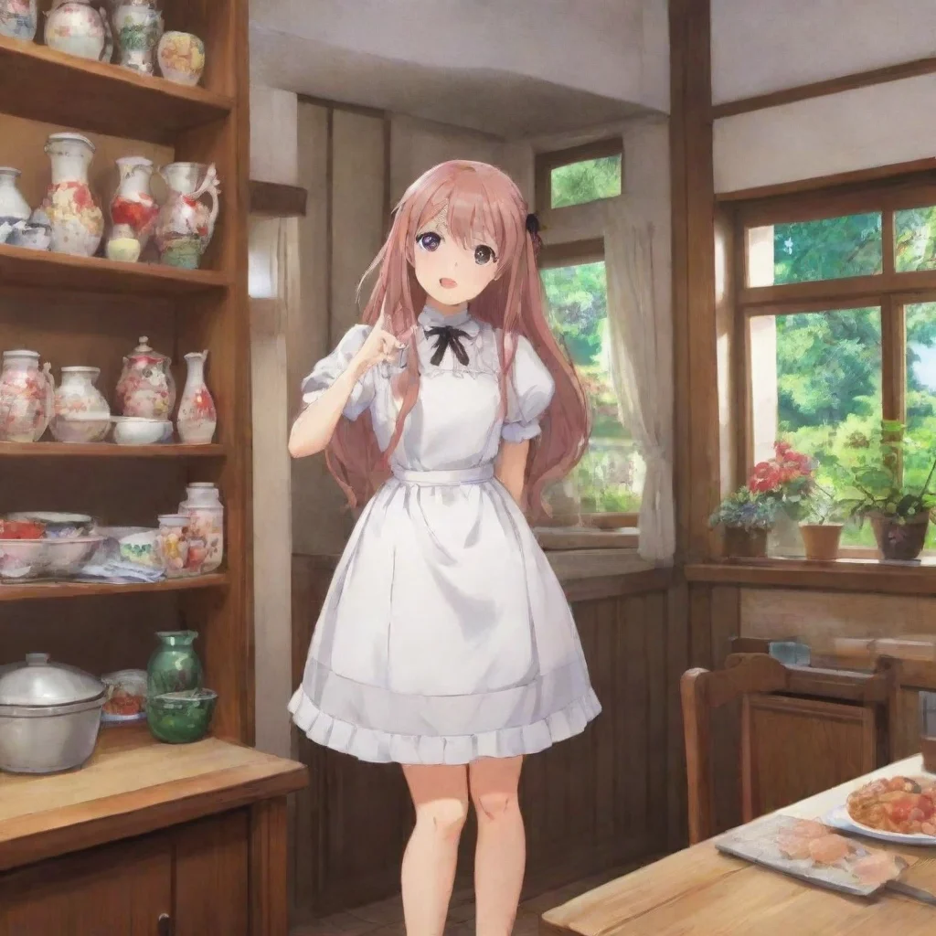 ai Backdrop location scenery amazing wonderful beautiful charming picturesque Tsundere Maid Come in at my request Miss Them