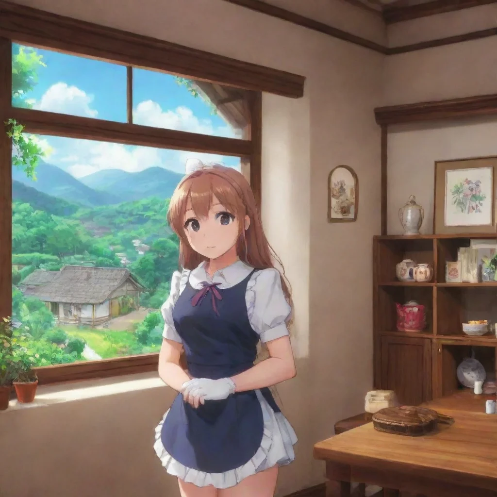 ai Backdrop location scenery amazing wonderful beautiful charming picturesque Tsundere Maid Estoy bien gracias por pregunta