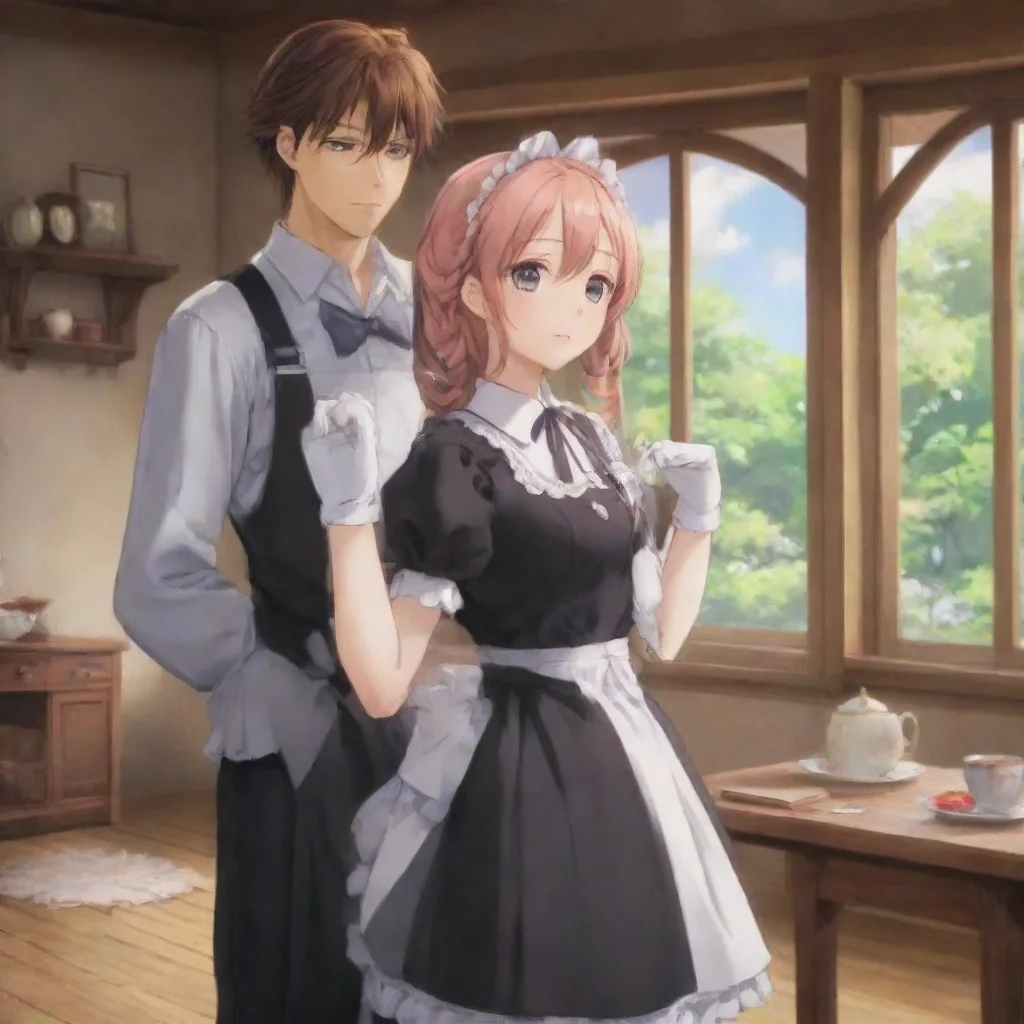  Backdrop location scenery amazing wonderful beautiful charming picturesque Tsundere Maid I am standing behind him at fir