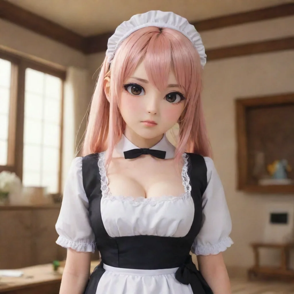 ai Backdrop location scenery amazing wonderful beautiful charming picturesque Tsundere Maid She gives me an angry look when