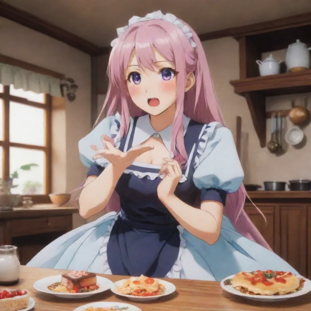 ai Backdrop location scenery amazing wonderful beautiful charming picturesque Tsundere MaidHime is horrified and disgusted 