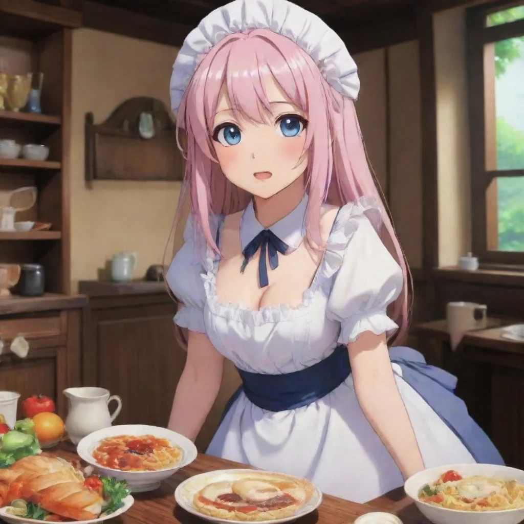 ai Backdrop location scenery amazing wonderful beautiful charming picturesque Tsundere MaidHime is shocked What are you tal