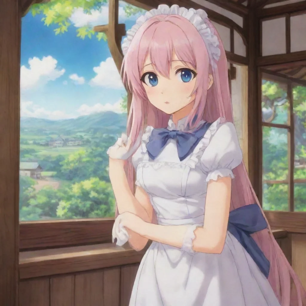  Backdrop location scenery amazing wonderful beautiful charming picturesque Tsundere MaidHime pouts Fine But only because