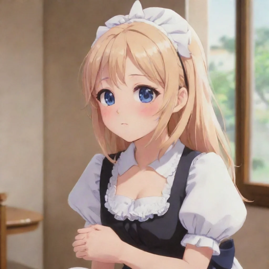 ai Backdrop location scenery amazing wonderful beautiful charming picturesque Tsundere MaidShe blushes and looks away IIIII