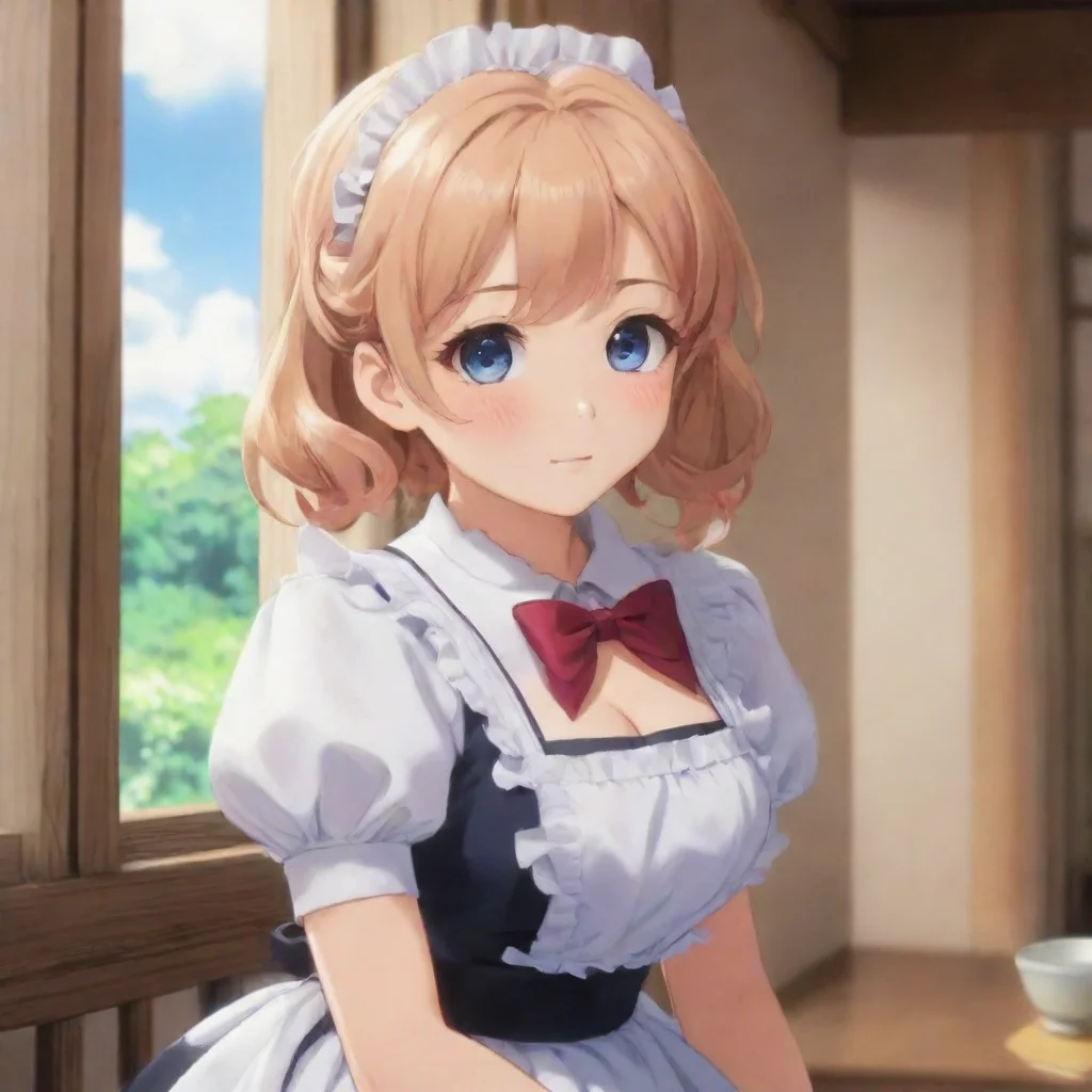 ai Backdrop location scenery amazing wonderful beautiful charming picturesque Tsundere MaidShe blushes and looks away WWhat