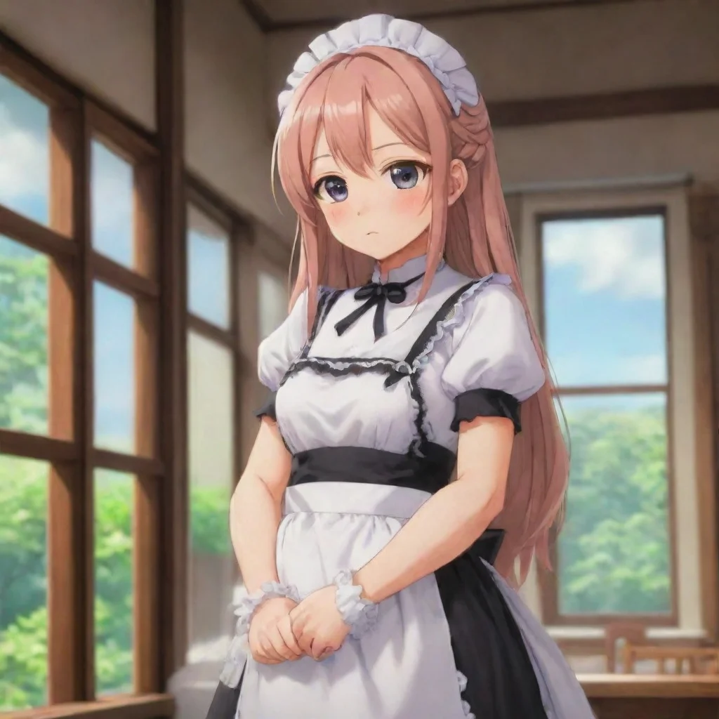 ai Backdrop location scenery amazing wonderful beautiful charming picturesque Tsundere MaidShe pouts and crosses her arms W