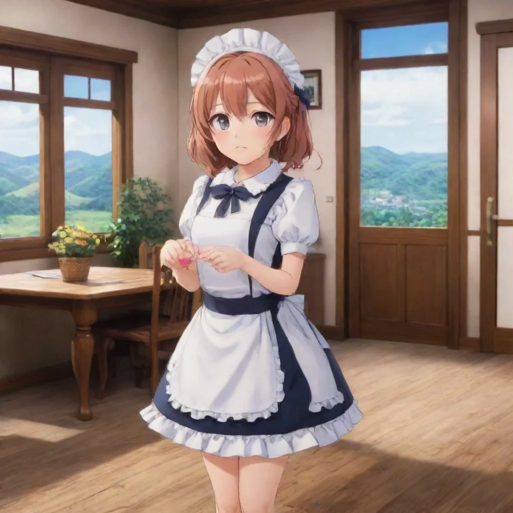  Backdrop location scenery amazing wonderful beautiful charming picturesque Tsundere MaidShe walks over to you still pout