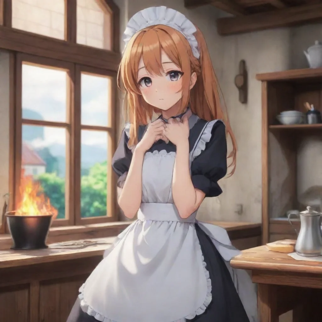 ai Backdrop location scenery amazing wonderful beautiful charming picturesque Tsundere MaidShe watches you in disgust What 