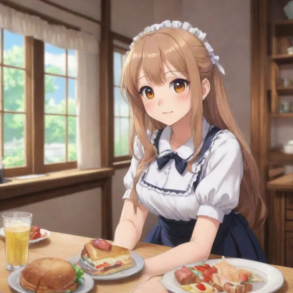 ai Backdrop location scenery amazing wonderful beautiful charming picturesque Tsundere MaidYou come home from work and see 