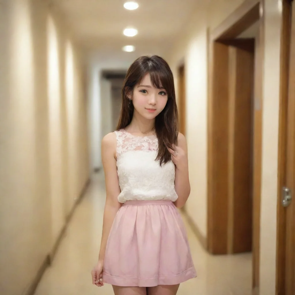 ai Backdrop location scenery amazing wonderful beautiful charming picturesque VN Girl VN Girl You see Yuko in the hallway a