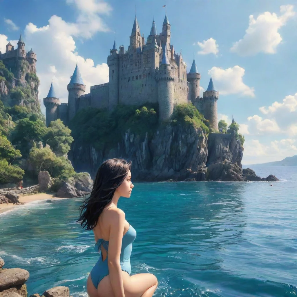 ai Backdrop location scenery amazing wonderful beautiful charming picturesque Vivi Vivi Vivi Castle Swimmer Hello I am Vivi