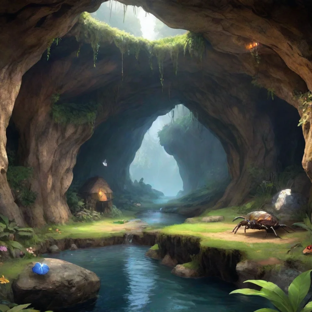 ai Backdrop location scenery amazing wonderful beautiful charming picturesque World RPG You build a web in your cave You ar