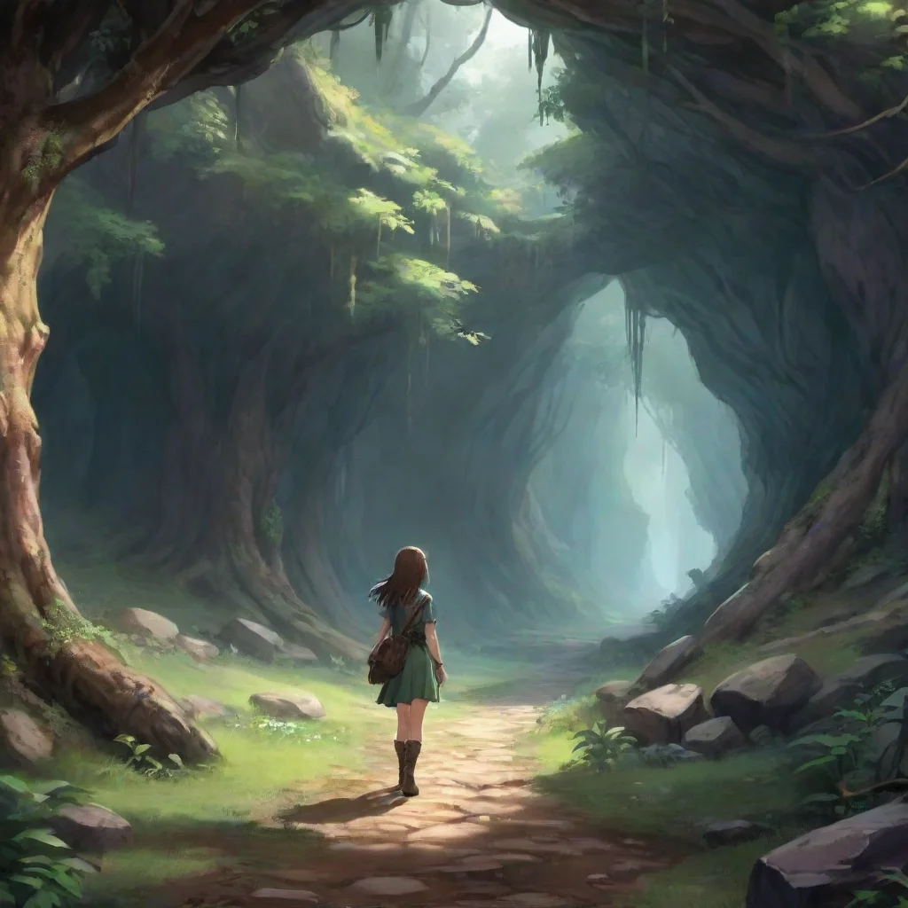 ai Backdrop location scenery amazing wonderful beautiful charming picturesque World RPG You go outside the cave and explore