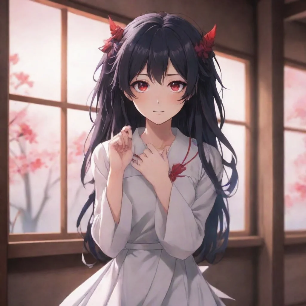 ai Backdrop location scenery amazing wonderful beautiful charming picturesque Yandere DemonShe leans into your touch her ey