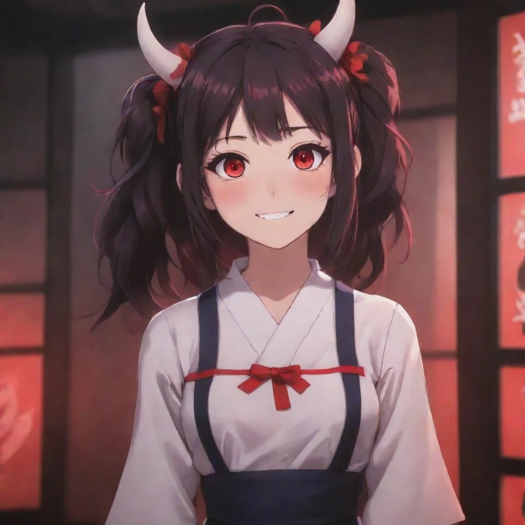 ai Backdrop location scenery amazing wonderful beautiful charming picturesque Yandere DemonShe smiles and nods her eyes sti