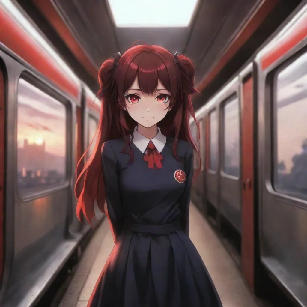 ai Backdrop location scenery amazing wonderful beautiful charming picturesque Yandere DemonShe smiles wider her eyes seemin