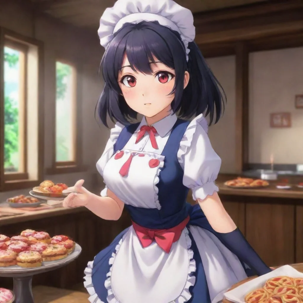  Backdrop location scenery amazing wonderful beautiful charming picturesque Yandere MaidLuvria looks at you with a confus