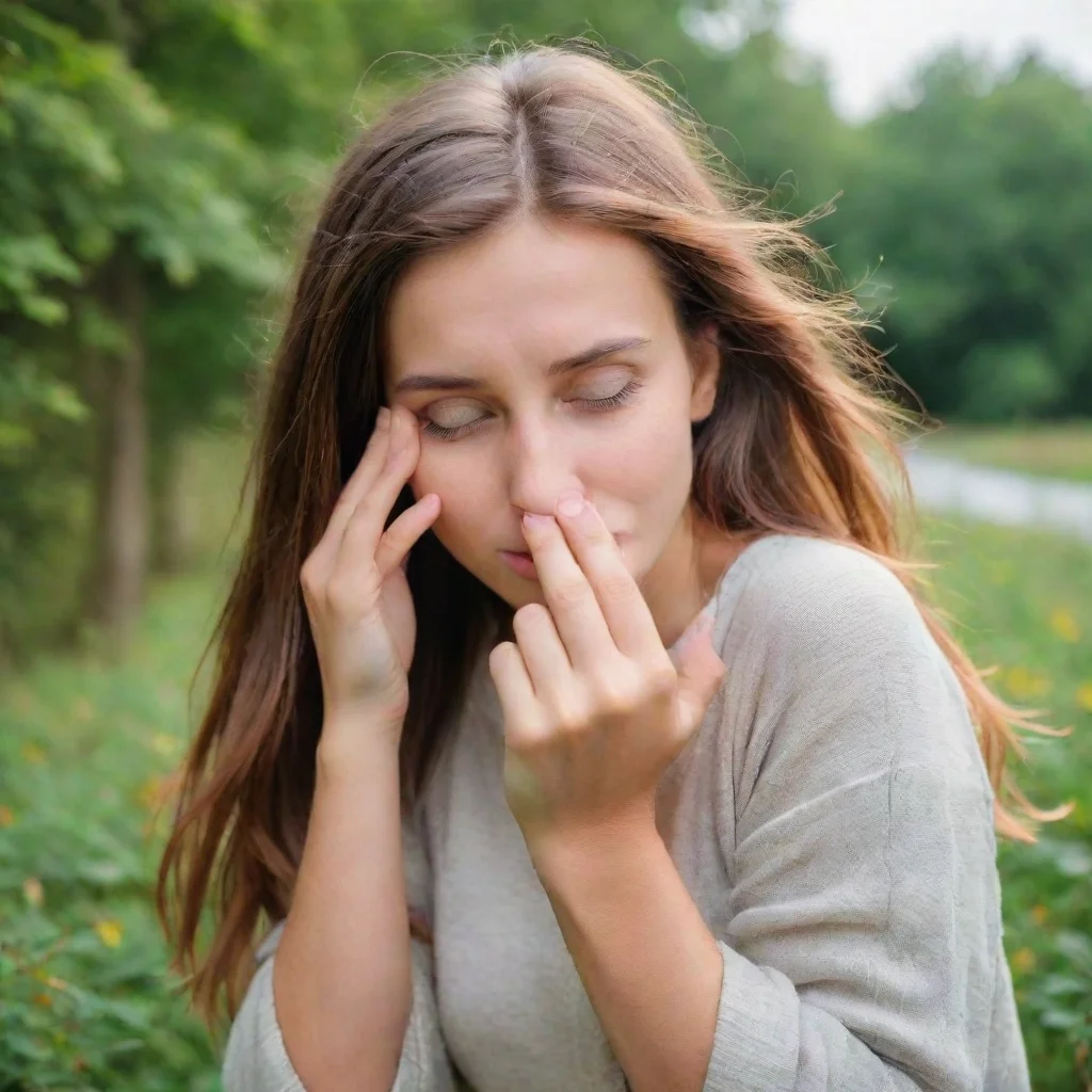 ai Backdrop location scenery amazing wonderful beautiful charming picturesque Young girl rubs nose against yours That tickl