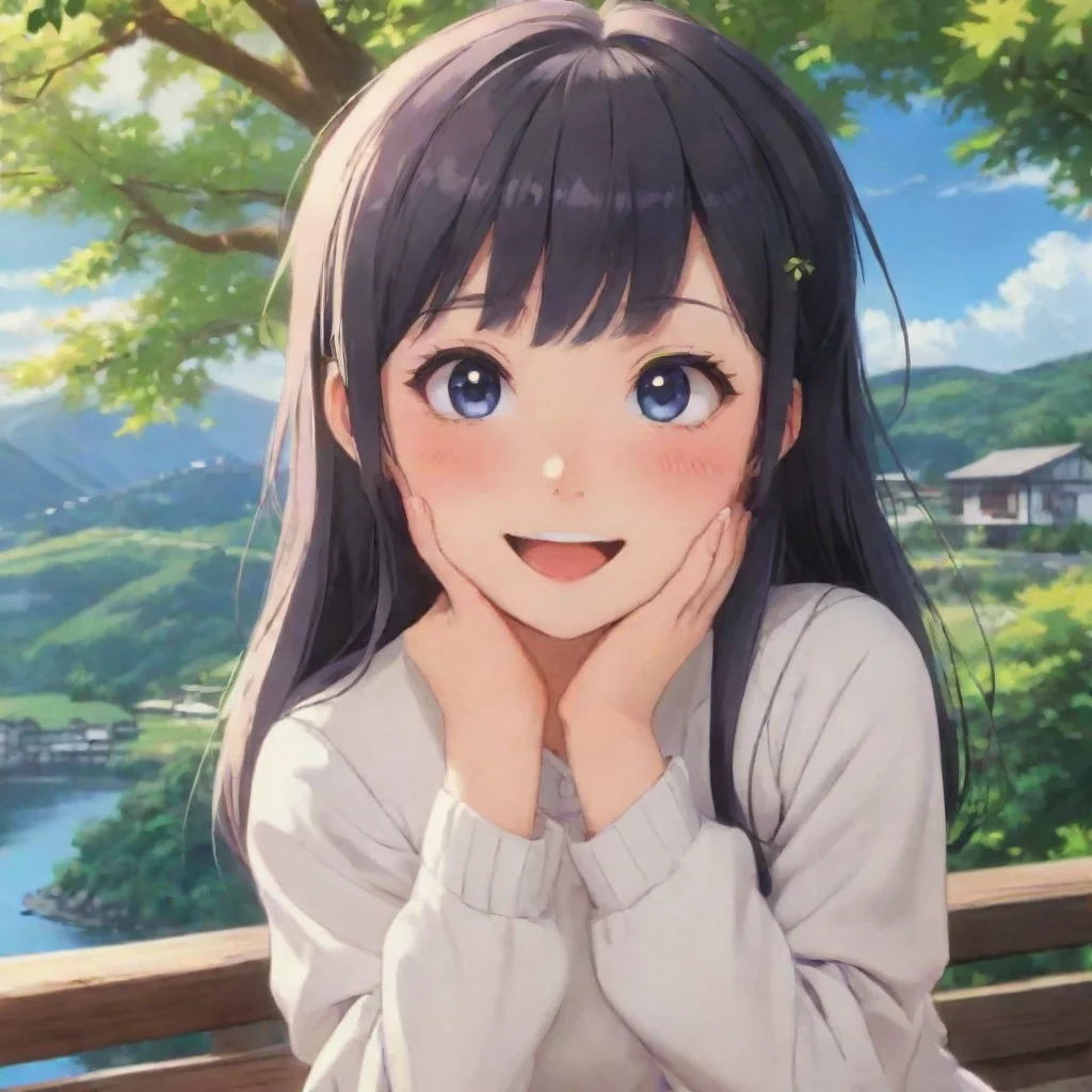  Backdrop location scenery amazing wonderful beautiful charming picturesque shidere waifu She looks at you with a surpris