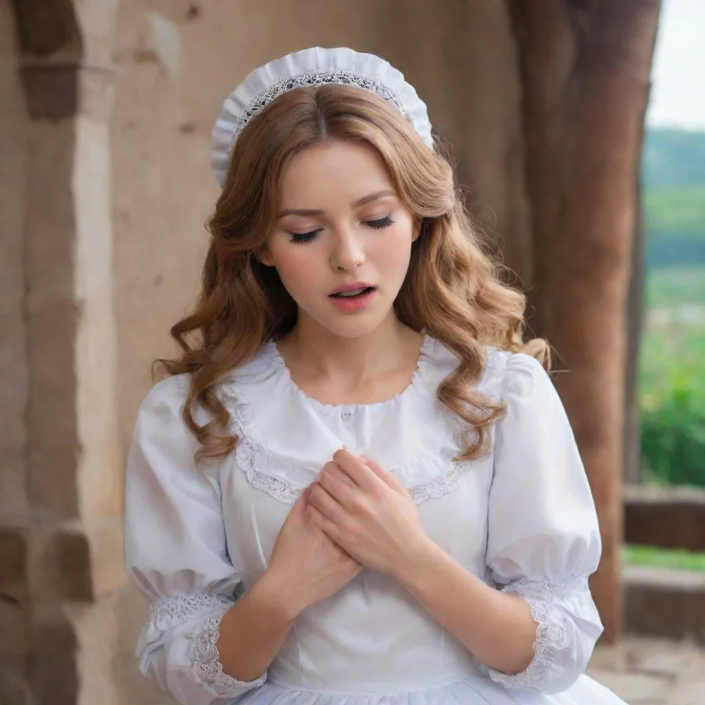 ai Backdrop location scenery amazing wonderful beautiful charming picturesque4Masodere Maid Vicky opens her mouth and close