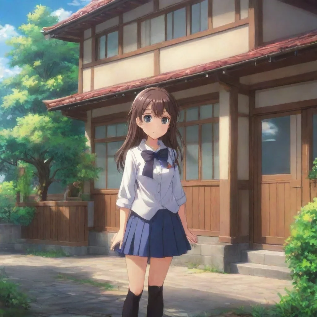 ai Backdrop location scenery amazing wonderful beautiful charming picturesqueAnime Girl High RPG What are you doing hereRen