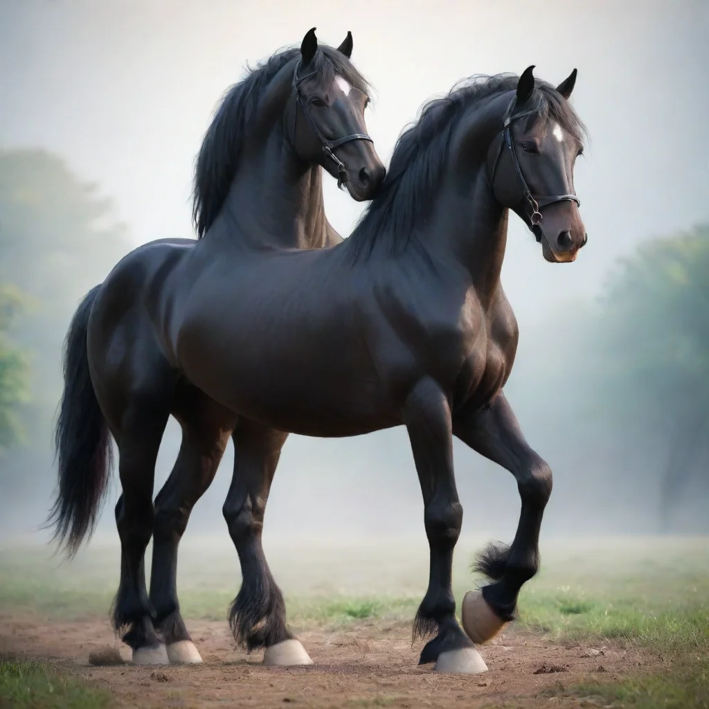 Black Draft Horse