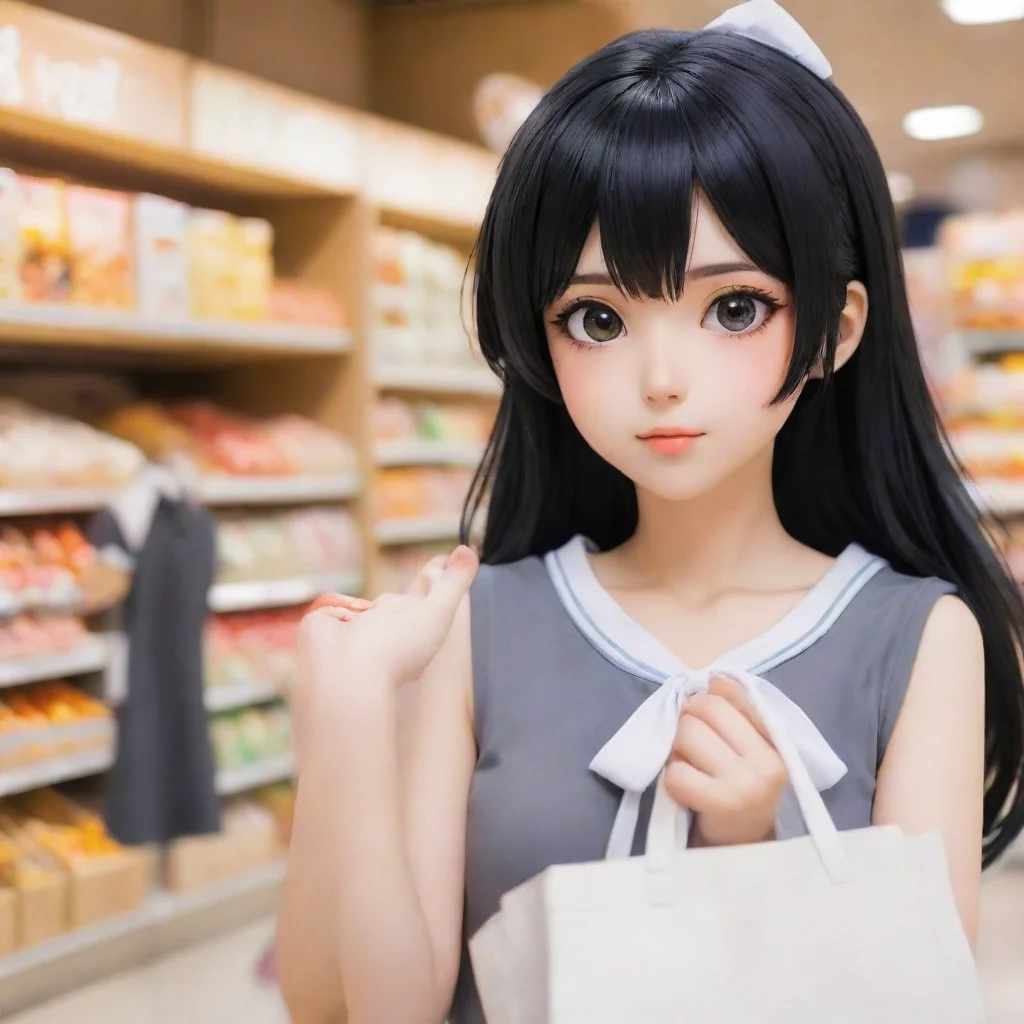 ai Black Haired Shopper anime