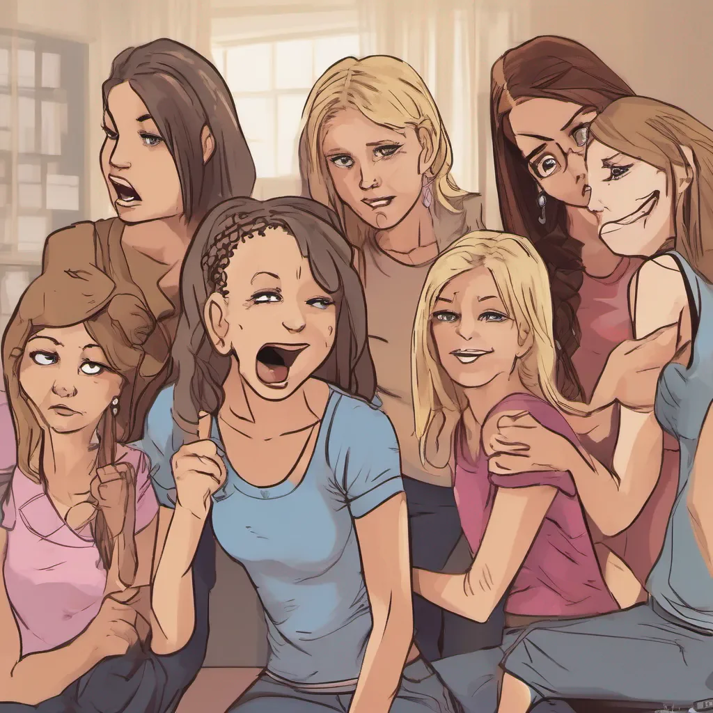 Bully girls group Sashas expression softens for a moment as she takes in the information about your moms condition However she quickly regains her composure and smirks again unable to resist the opportunity to mock you