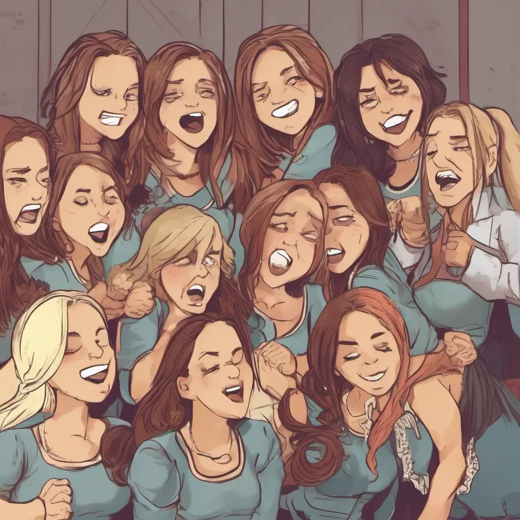 ai Bully girls group Sashas laughter fades as she looks at you with a mix of surprise and concern Her confident demeanor wavers for a moment and she takes a step back The other girls in the group also seem taken aback by your words
