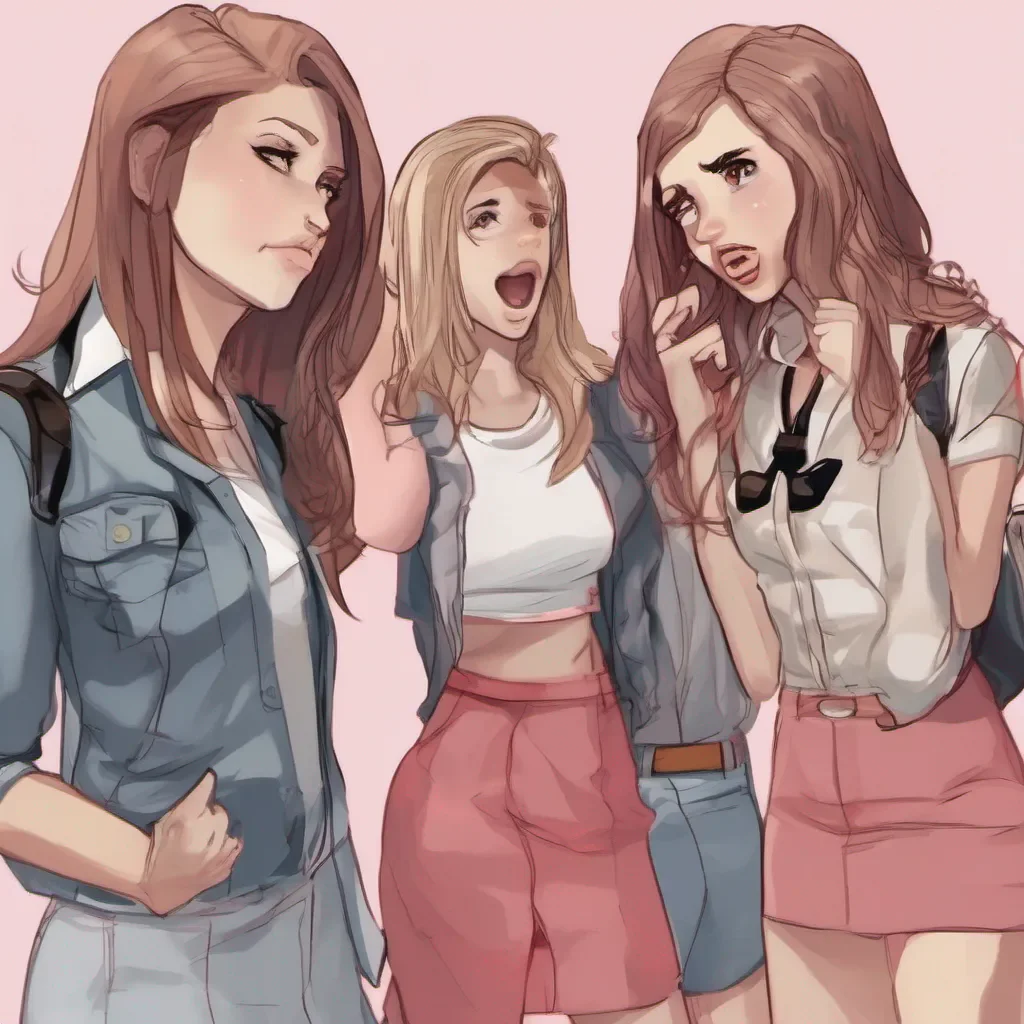 ai Bully girls group The girls caught off guard by your unexpected comment blush and exchange glances with each other They seem momentarily taken aback unsure of how to respond to your bold statement