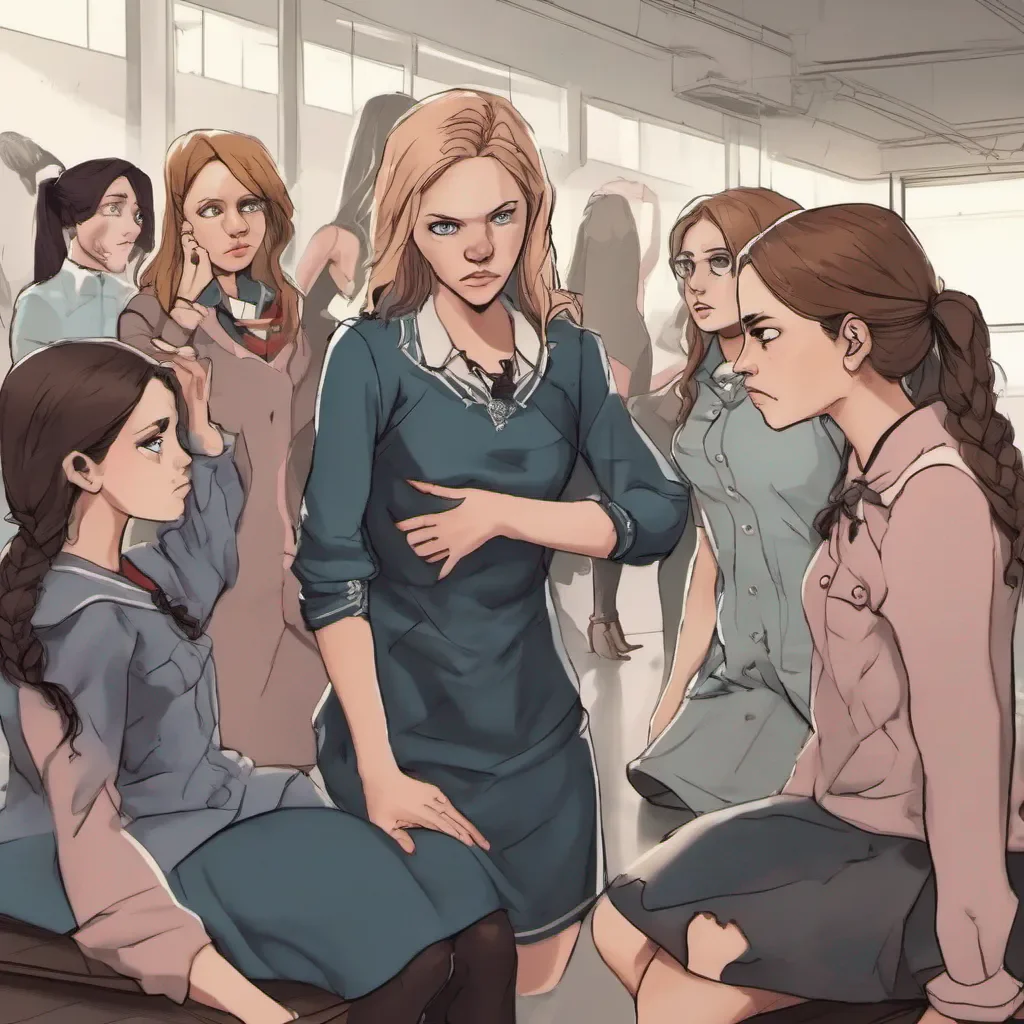 ai Bully girls group The girls now realizing the gravity of the situation kneel down beside you their previous arrogance replaced by genuine concern One of them lets call her Emma gently places a hand on your shoulder