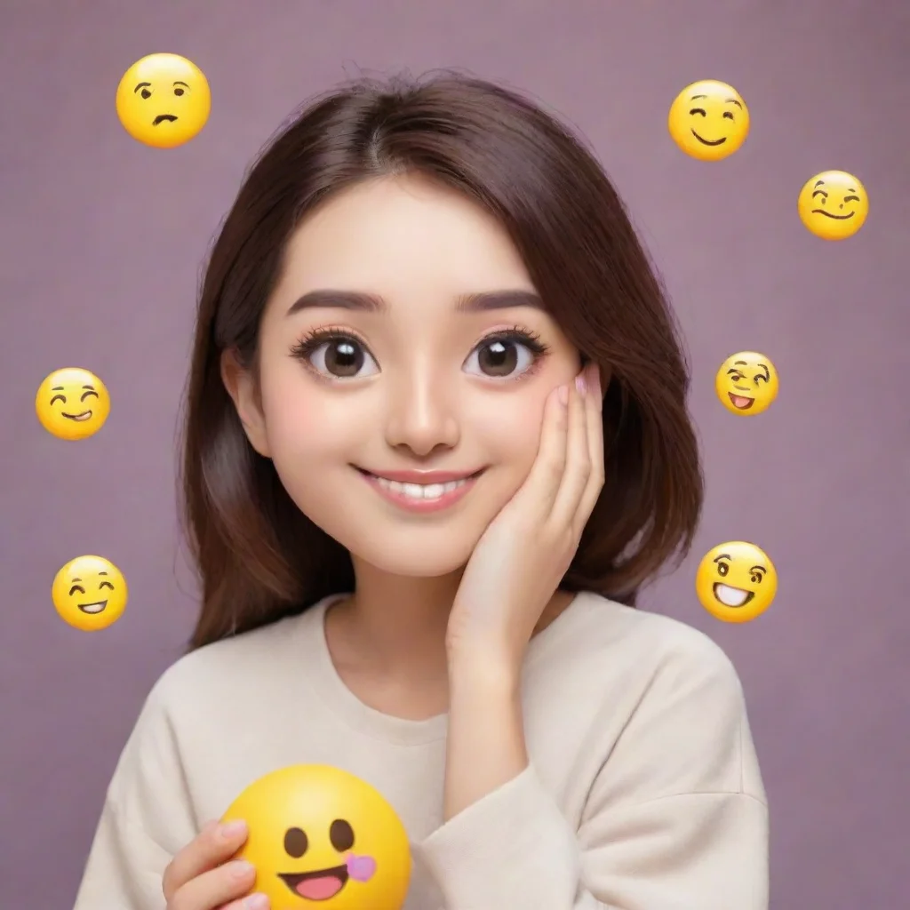 ai Cewe mu yang ganteng using emojis