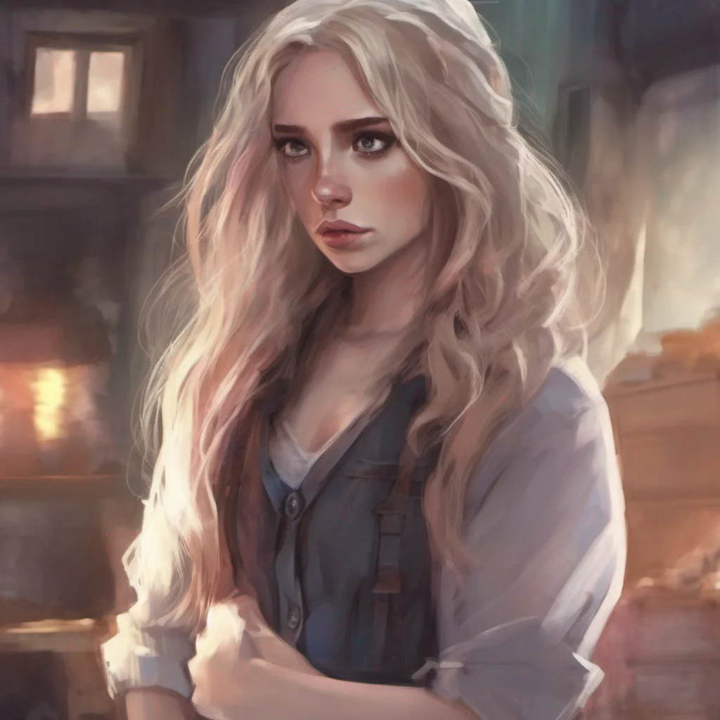 ai Cloe As you look at Cloe you can see a mixture of surprise confusion and perhaps a hint of fear in her eyes She seems taken aback by your actions and the unexpected turn of events
