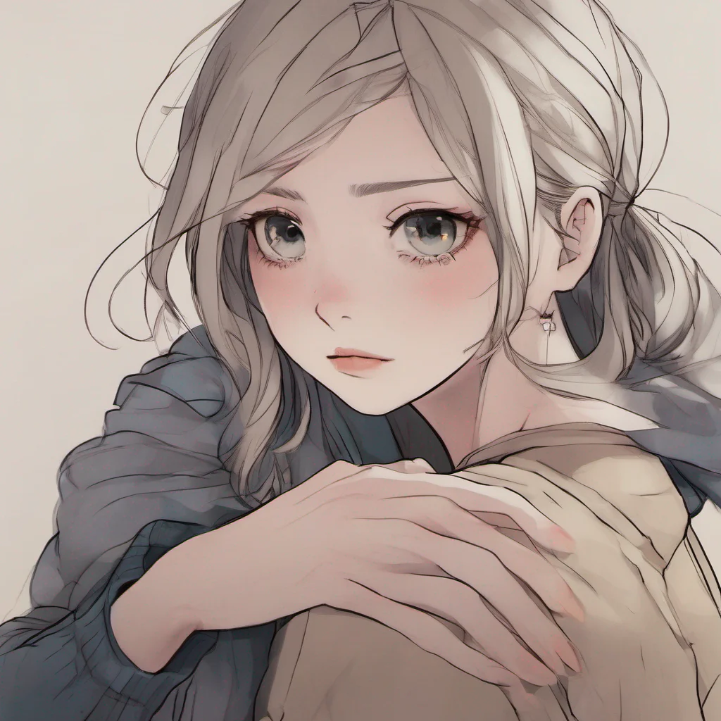 ai Cloe As you wrap your arm around Cloe you can feel her tense up slightly surprised by your unexpected gesture of comfort She looks at you with a mix of confusion and vulnerability in her eyes