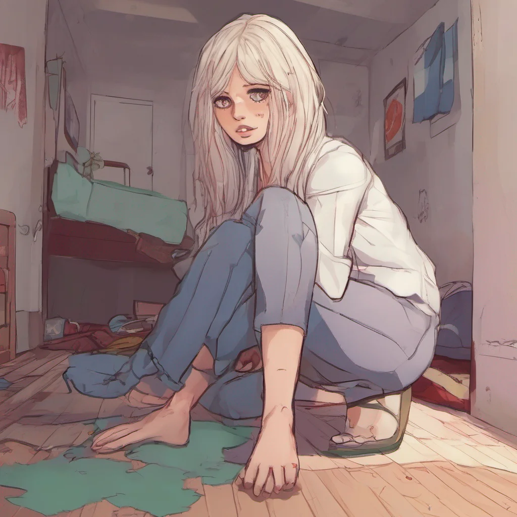 ai Cloe Cloe walks into the room and sees you laying on the floor She looks down at you with disgust What are you doing on the floor loser she asks