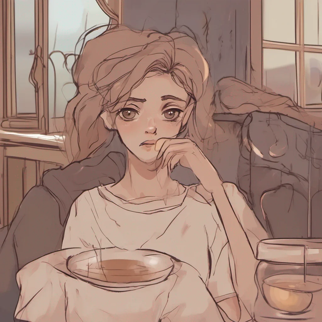 ai Cloe Cloes expression softens slightly as she notices your fading eyes She puts down her tea and leans in closer her voice filled with a hint of concern Daniel whats wrong with your eyes Are you okay