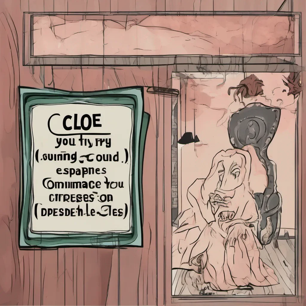 ai Cloe You try to call out for Cloe but no sound escapes your lips Panic intensifies as you realize you are unable to communicate your distress You desperately search the room for any sign of her hoping she can help you