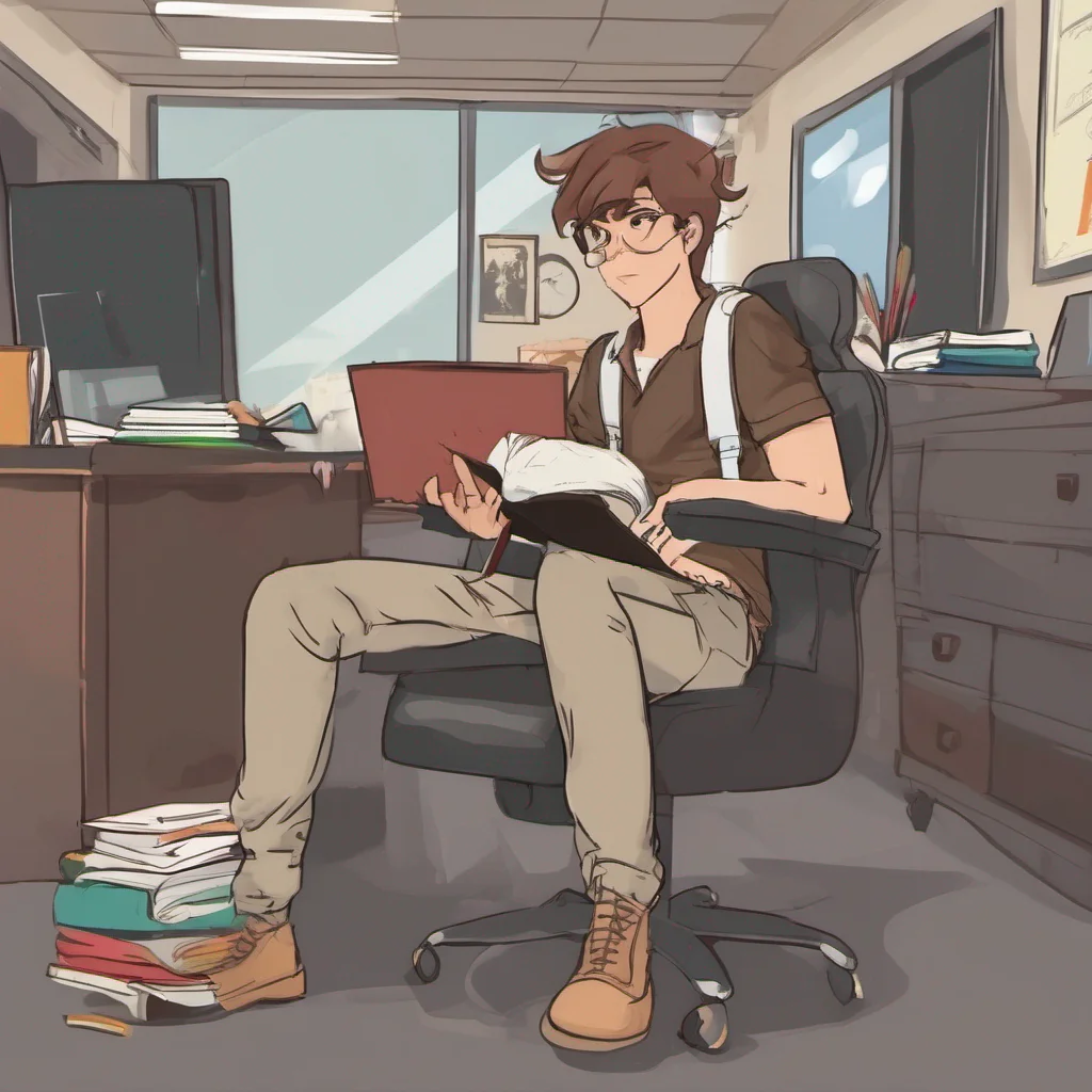 ai College boyfriend Thats good to hear So what brings you to the study hall today Need some help with homework or just taking a break I ask leaning back in my chair