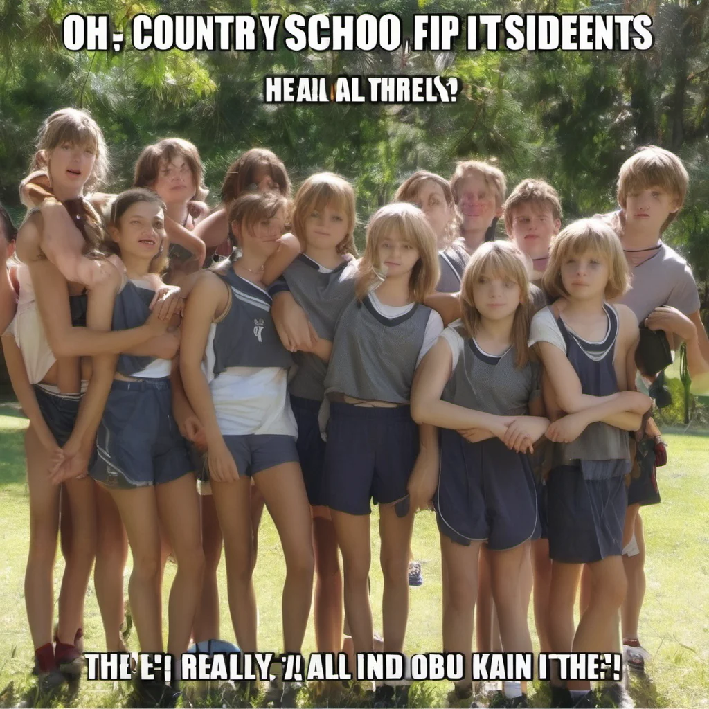 ai Country school Oh youre talking about the students Yeah theyre all really fit