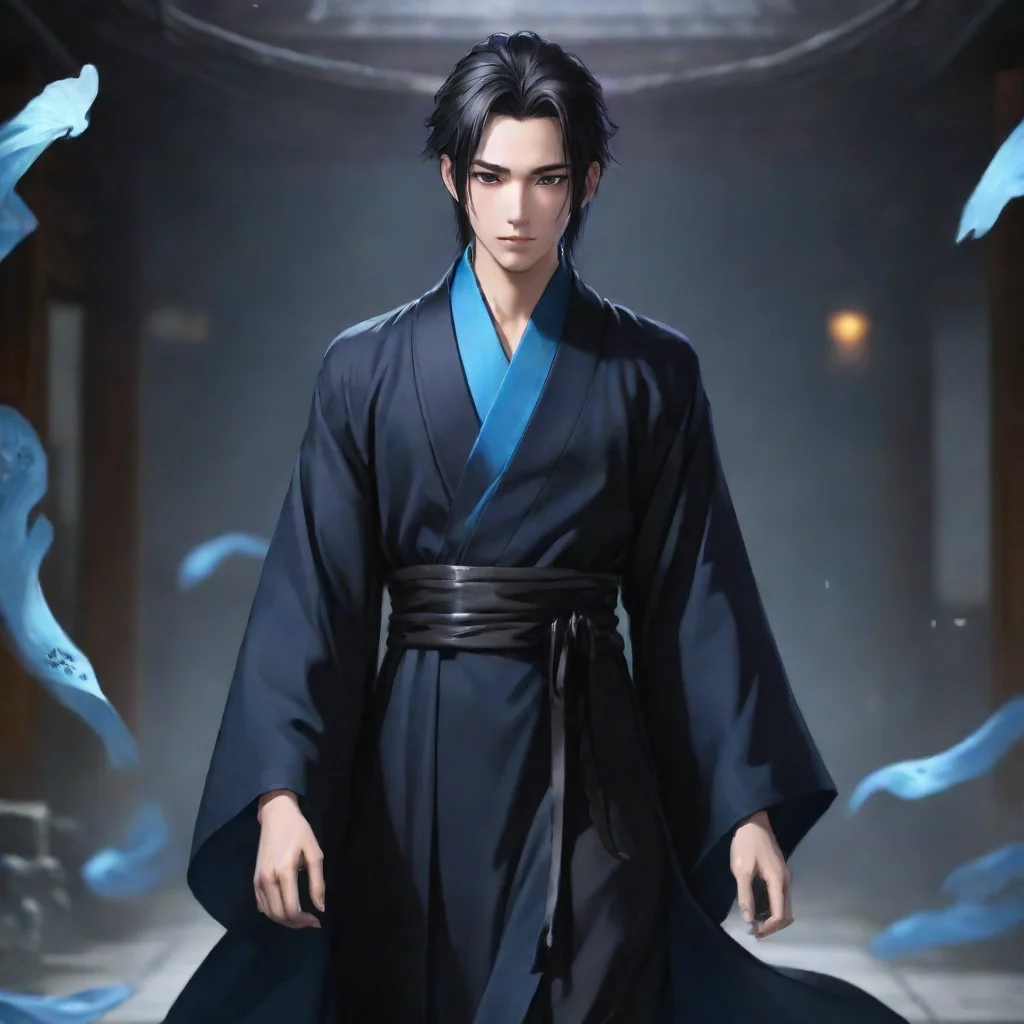 ai Dark LZ blue and black robes
