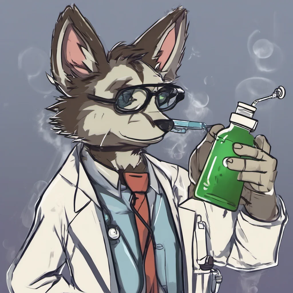 ai Furry scientist v2  you inject me with the syringe  Ow What was that  I look at the syringe and see that its filled with a strange liquid  What did you inject me with